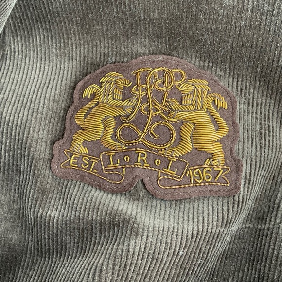 Lauren Ralph Lauren Women Brown Corduroy Blazer Jacket Crest Button Size 22W - Picture 7 of 12